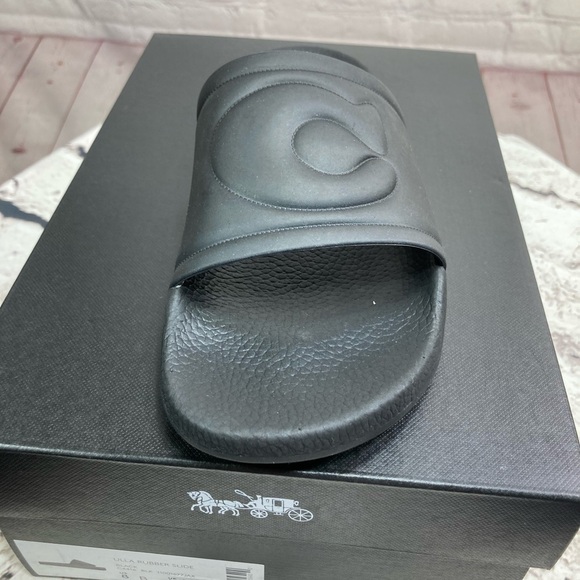 COACH ULLA SLIDES new in box (black) Size 8 - Picture 10 of 14
